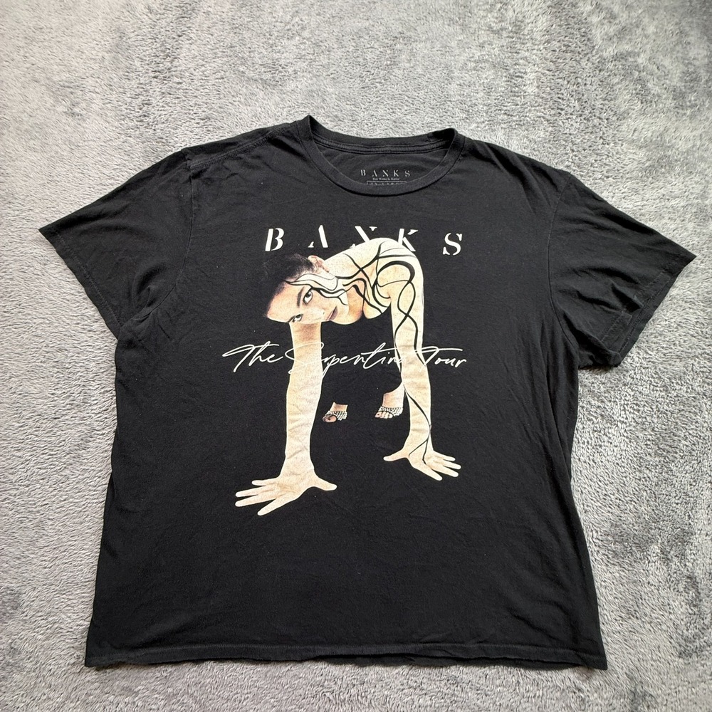 Banks Serpentina Tour Shirt Adult 2XL Black Double Sided Graphic Band Tee